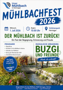 Flyer Hermagorer Mühlbachfest 2026